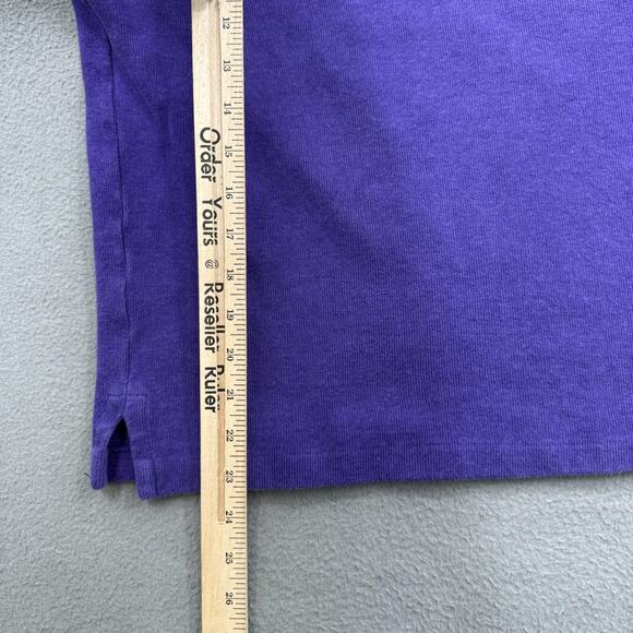 Polo Ralph Lauren Sweater Mens Medium Purple Quarter Zip Cotton Pony Pullover - Picture 7 of 11